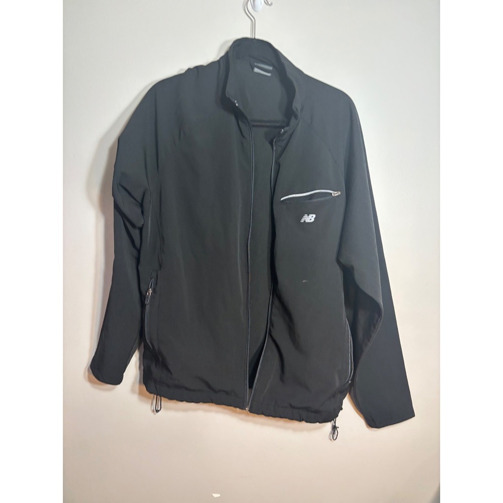 New Balance Mens Black Full Zip Running Training Jacket Size L RN130793
